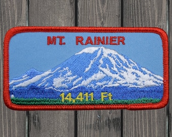 Parche bordado del Monte Rainier — Termoadhesivo