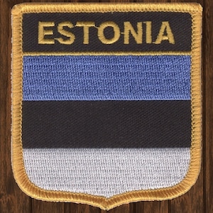 Estonia Embroidered Patch — Iron On