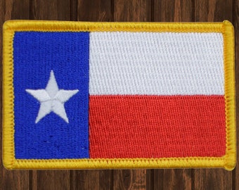 Texas Flag Patch, Houston San Antonio Dallas Fort Worth, Iron On Applique, Texas Pride Badge, Embroidered State Patch, Jacket Accessory