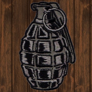 Grenade Embroidered Patch — Iron On
