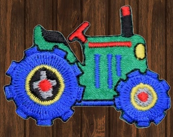 Tractor Applique Patch, Farm Equipment, Farmer Badge, Iron On Patch, 2 Inch Embroidered Patch, Farming Jacket Accessory, DIY Craft