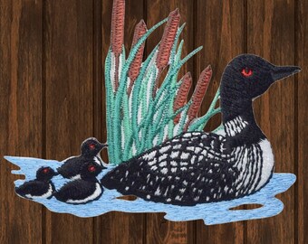 Divers Loon Embroidered Patch — Iron On