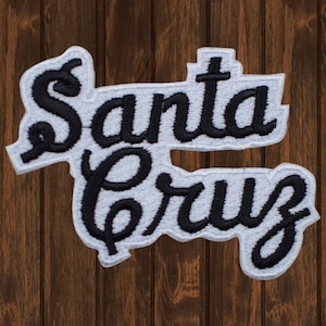 Santa Cruz Iron On Patch 3&quot;, Embroidered Surfing Monterey Bay Applique Badge for Jackets, Bags, California Beach Lover Travel Gift