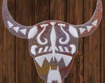 Toppa Teschio Di Toro, 2,75" Termoadesiva, Applicazione - Foto 6