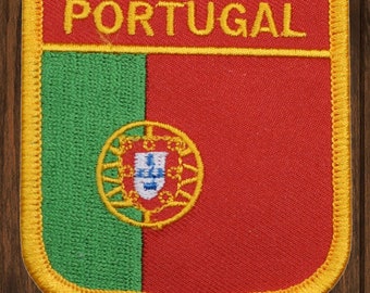 Portugal Embroidered Patch, Iberian Peninsula, Azores Madeira Lisbon 2.75" (Iron On), Portuguese Flag Badge, Travel Souvenir, Europe Patch