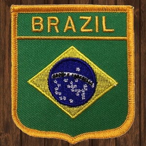Brazil Embroidered Patch 2.75&quot; Iron On, República Federativa do Brasil São Paulo Badge, Brazilian Flag Travel Souvenir Patch