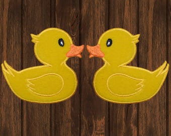 Gelber Quietscheentchen Patch 3 "aufbügeln, 2-Pack Enten Abzeichen, niedlicher Enten Aufnäher, Baby Geschenk für Jacken, Rucksäcke, Hüte, DIY Handwerk