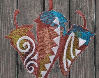 Chili Pepper Iron On Patch, Spicy Southwest Food Embroidered Applique Badge for Jackets, Hats, Backpacks, Kitchen Decor, Crafts 3"