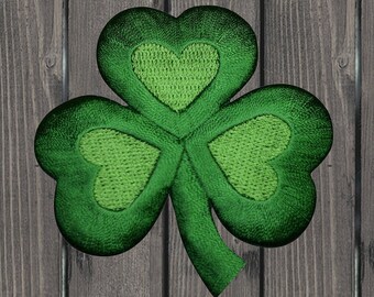 Patchs Brodés Trèfle Irlandais - Lot De 5, Vert, 5 X 3,1 Cm - À Coudre Ou Thermocoller - Saint Patrick