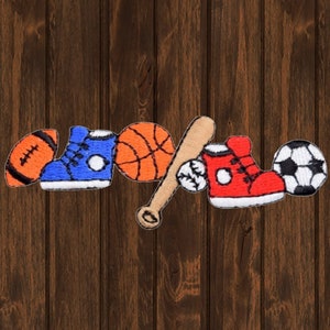 Sport gestickter Aufnäher, Aufnäher, Baseball, Basketball, Fußball, Athlet, Geschenk für Jacke, Tasche, Hut, 3,5-Zoll-Abzeichen