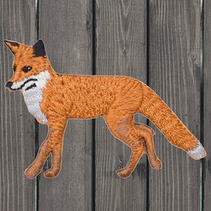 Fuchs gestickt Eisen auf Patch, 2,5 &quot;Tier Applikation Abzeichen für Jacken, Rucksäcke, Hüte & Kleidung, Natur Wildtier Camper Dekor