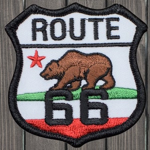 Kalifornien Route 66 Aufnäher, gesticktes Landstraße Abzeichen, 2,5 &quot;Reise Souvenir Sammlerstück, für Jacken, Hüte, Rucksäcke, Taschen