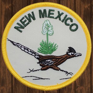 New Mexico Roadrunner Iron On Patch, 3" Embroidered Applique for Jackets, Bags, Backpacks, Southwest Albuquerque Santa Fe NM Gift