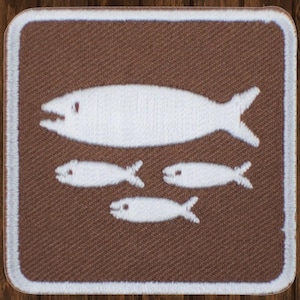 Fish Hatchery gestickter Aufnäher, zum Aufbügeln, Parkschild für Outdoor-Liebhaber, Angeln Geschenkaufnäher für Jacke, Tasche, Hut, 5,1 cm Abzeichen