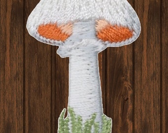 Naszywka haftowana z grzybem, aplikacja z grzybem do prasowania, naszywka Cottagecore Fantasy na kurtki, plecaki, czapki i modę DIY