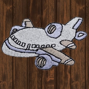 Jet Airplane Embroidered Patch, Iron-On Travel Applique, Aviation Badge for Jackets, Backpacks, Luggage and Pilot Gifts