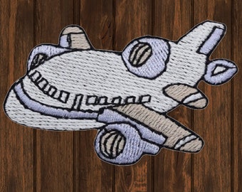 Jet Airplane Embroidered Patch, Iron-On Travel Applique, Aviation Badge for Jackets, Backpacks, Luggage and Pilot Gifts