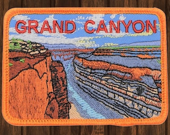 Grand Canyon National Park Embroidered Patch, 3.5" Iron On Arizona AZ Badge for Jackets, Backpacks, Hiking Gear, Travel Decor, Collectors