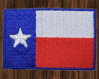 Texas State Iron On Patch, 3.375" Embroidered Lone Star Flag Badge for Jackets, Backpacks, Dallas Houston San Antonio Travel Decor