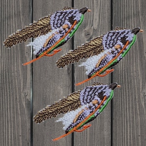 Fliegen Fischen Köder Aufnäher 3er-Pack, Grau Geist Fisch Applikation 4,5 cm, zum Aufbügeln für Angelausrüstung, Paddy&#39;s Patches, Hohe Qualität