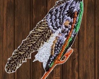 Parche grande de señuelo de pesca con mosca, insignia de pez fantasma gris, parche de pesca para planchar, accesorio para chaqueta de pescador, parche para equipo al aire libre, regalo de pesca