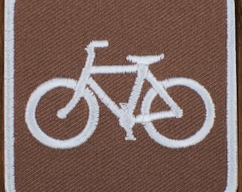 Fahrrad Aufnäher, 2 ""Gesticktes Bike Twister Park Schild Applikation Abzeichen für Jacken, Rucksäcke, Outdoor-Ausrüstung, Radfahren Basteln."