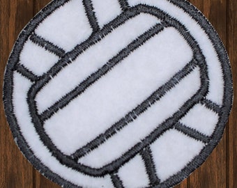 Volleyball Iron On Patch, 2" Embroidered Sports Ball Applique Badge for Jackets, Backpacks, Gym Bags, Athletic Wear, DIY Fan Crafts