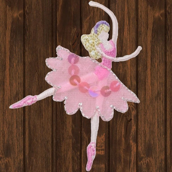 Toppa Ricamata Ballerina Termoadesiva E Da Cucire, 9x4.5cm - Applicazione Facile Su Vestiti, Jeans, Borse - DIY - 2