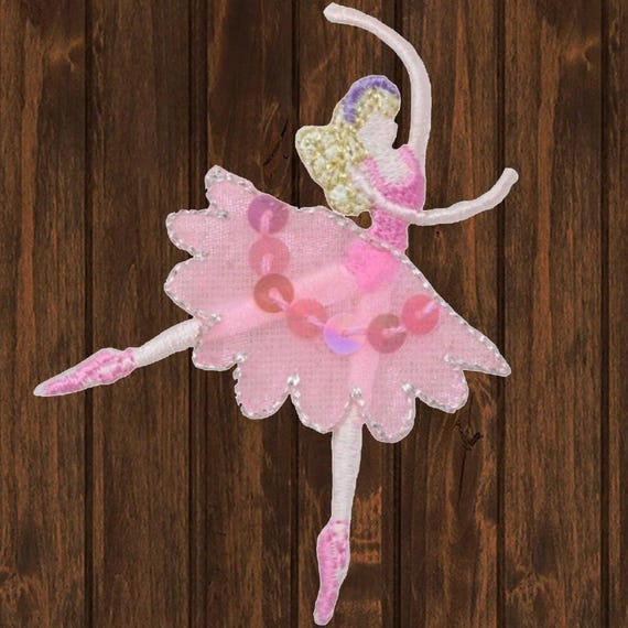 Toppa Ricamata Ballerina Termoadesiva Da Stiro Per Vestiti – 9x4,5 Cm, Ideale Per Jeans E Giacche, Fai Da Te Facile E Veloce