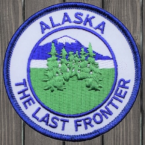 Alaska Iron On Patch, 3" The Last Frontier AK Embroidered Applique for Jackets, Bags, Backpacks, State Travel Badge Collectible Gift