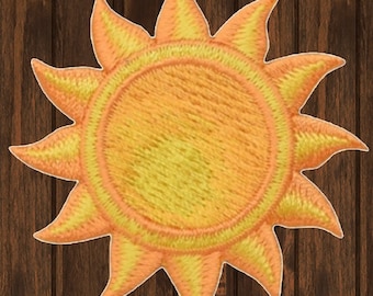 Sun Embroidered Patch, Iron On Star Applique, Solar System Space Badge, Sunshine badge, Astronomy Patch for Jacket Backpack Hat 1-7/8"