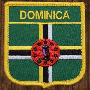 Dominica Aufnäher 7,5 cm Aufnäher, West Indies Roseau Abzeichen, Karibik Inseln unter dem Winde Aufnäher für Jacken, Rucksäcke, DIY