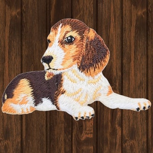 Beagle Dog Embroidered Patch — Iron On