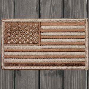 Amerikansk flagga-märke, ökenkamouflage-märke i USA, DCU-strykmärke, patriotiskt märke, militärmärke, ryggsäcksjacka-tillbehör, 3,375 tum
