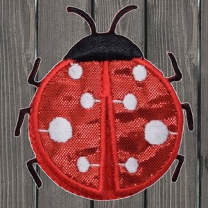 Ladybug Embroidered Patch 1.63&quot;, Layered Insect Bug Iron On Applique Badge, Cute Nature Patch for Jackets, Hats, Bags, Crafts, Collectors