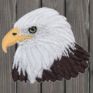 Eagle Applique Patch, 2-1/8&quot; Iron On, American Bald Eagle Bird, Patriotic Jacket Patch, USA Pride Patch, Motorcycle Vest Accessory