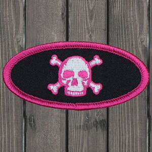 Skull and Crossbones Embroidered Patch — Iron On
