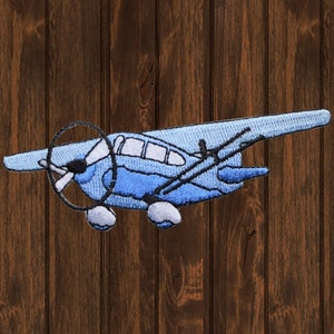 Airplane Iron On Patch, 4.25&quot; Flying Aircraft Embroidered Applique for Jackets, Bags, Pilot Aviation Plane Travel Badge Collectible