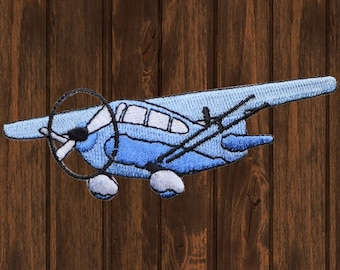 Vliegtuig opstrijkpatch, 4,25" vliegende vliegtuigen geborduurde appliqué voor jassen, tassen, pilot luchtvaart vliegtuig reisbadge collectible