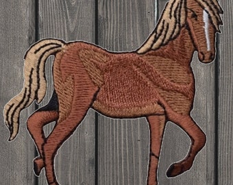 Horse Embroidered Patch 3" Iron On, Equestrian Horseback Riding Badge, Collectible Pony Patch for Jackets, Backpacks, Hats, Western Style