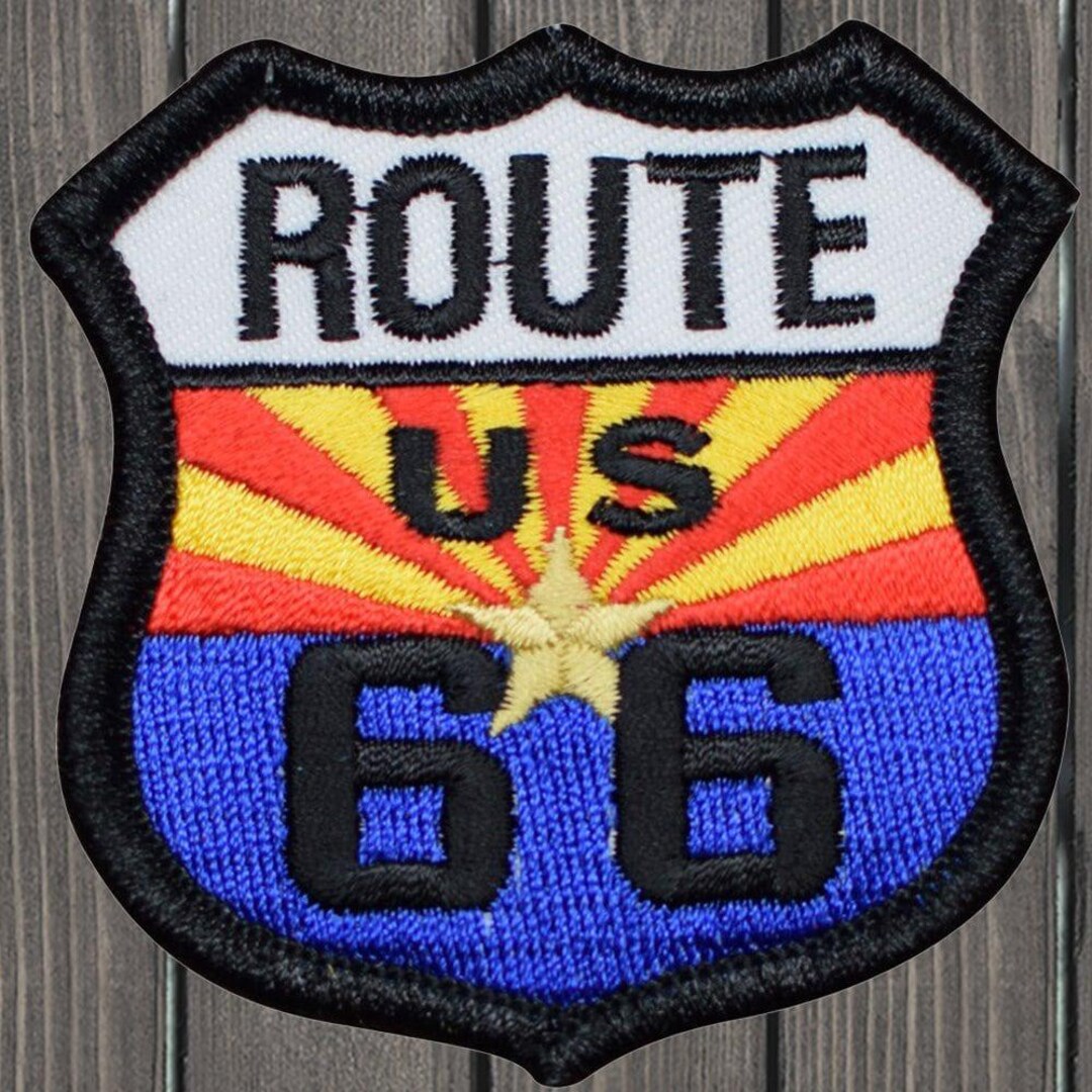 Route 66 Arizona Embroidered Patch, 2.5" Iron on AZ Copper Star Badge ...