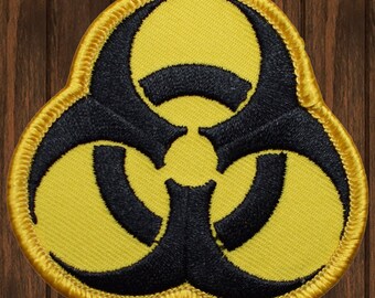 Biohazard Iron On Patch 2.5", Biological Hazard Protection Applique for Jackets, Bags, Gear, Collectible, High-Quality Design