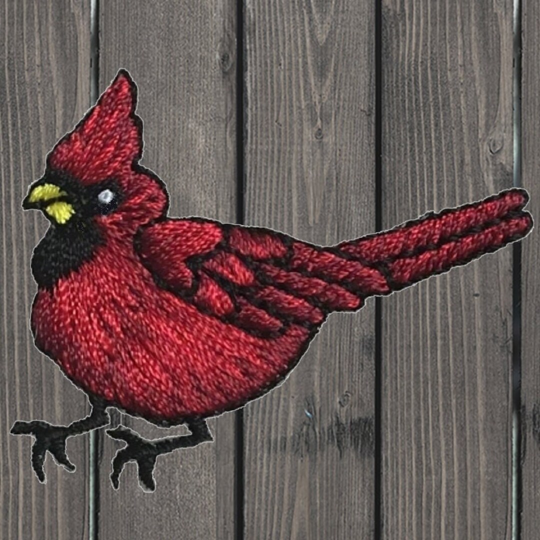 Cardinal Embroidered Patch — Iron On - Etsy
