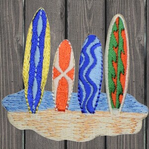 Surfing Embroidered Patch, 2-3/8" Iron On Surfboards Ocean Beach Applique Badge, Surfer Jacket Backpack Hat Patch, Surf Gift