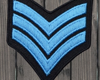 Metallic Embroidery & Black Felt Arrow Sergeant Patch Iron - Etsy