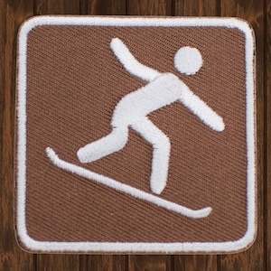 Snowboarding Embroidered Patch — Iron On