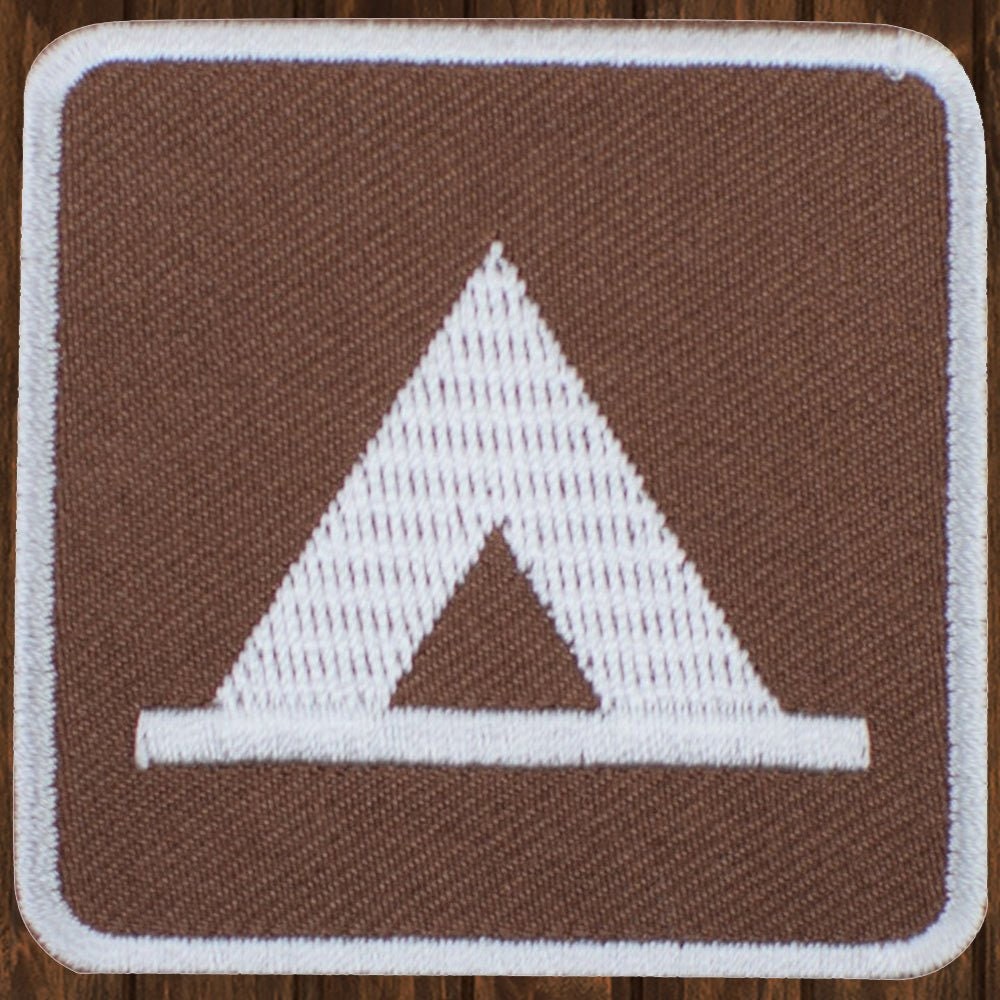 Patch Parlor Camping Tent Applique Patch – Iron-On Embroidered Badge For Hats, Bags, Jackets