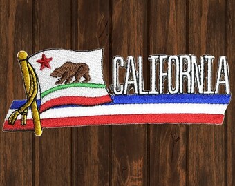thumbnail image 2 of California Republic Flag Patch – Embroidered Iron-on Badge, DIY Applique, Outdoor & Travel Theme 2 of 2