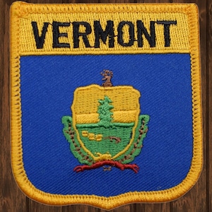 Naszywka haftowana Vermont, 2,75&quot; żelazko na odznace stanu New England, pamiątka Montpelier Burlington, naszywka na kurtkę podróżną, kolekcjonerska USA