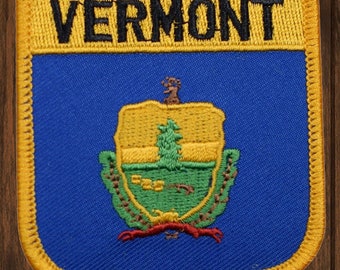Vermont gestickter Aufnäher, 2,75 "-Aufbügeln New England State Abzeichen, Montpelier Burlington Souvenir, Travel Jacket Patch, USA Sammlerstück